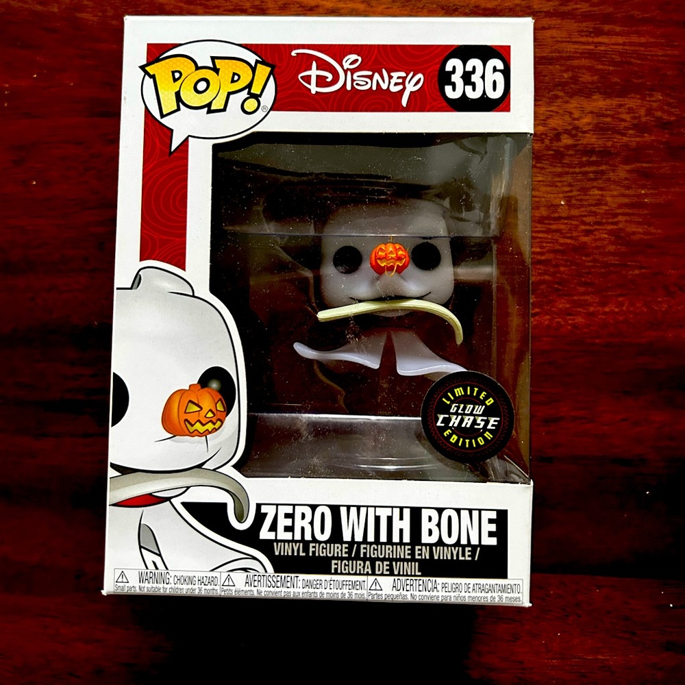 Nightmare Before Christmas Zero with bone Funko Pop.
